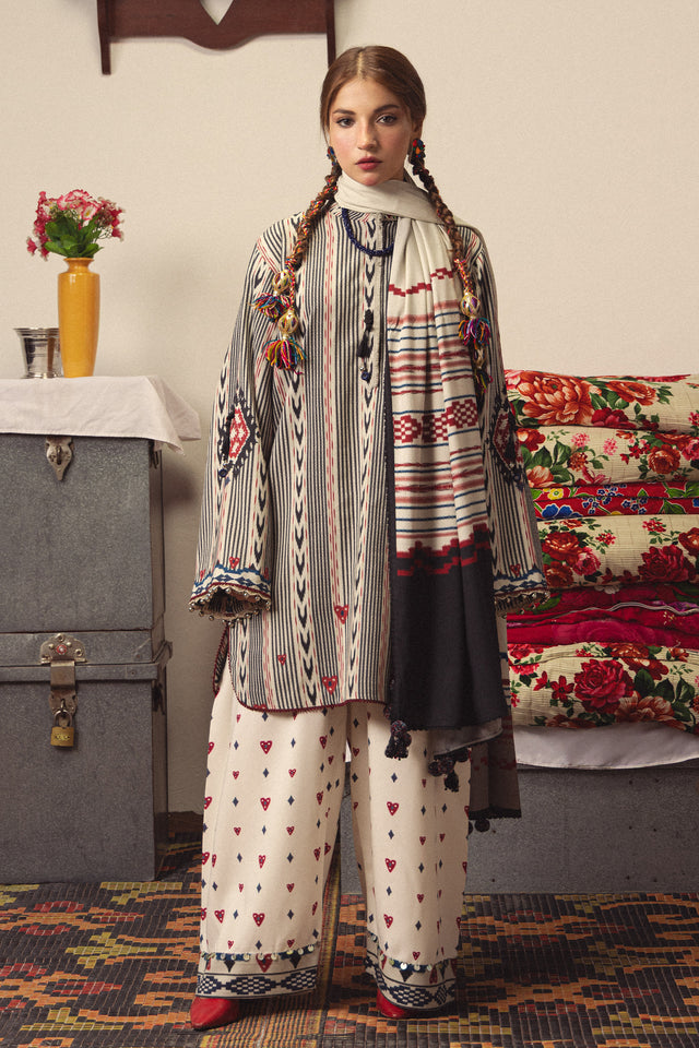 Zara ShahJahan | Coco Prints Winter 26 | Leela-10A - by Libasekhas UK - Registered Vendor of : Zara ShahJahan - 100% Original Designer Dress