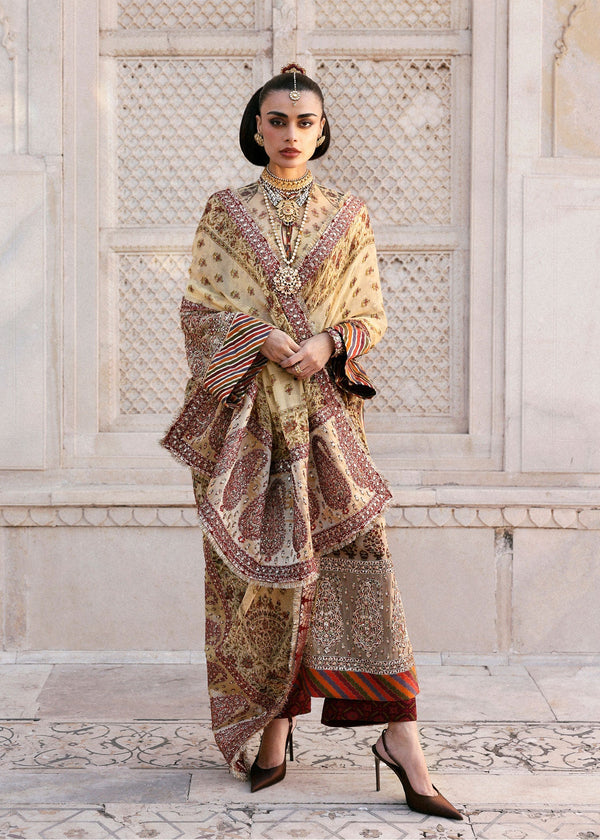Hussain Rehar | Luxury Pret AW 25 | Marigale - by Libasekhas UK - Registered Vendor of : Hussain Rehar - 100% Original Designer Dress