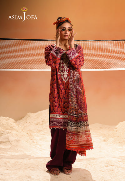 Asim Jofa | Summer Rhapsody | AJUBU-26 Printed Embroidered Lawn - by Libasekhas UK - Registered Vendor of : Asim Jofa - 100% Original Designer Dress
