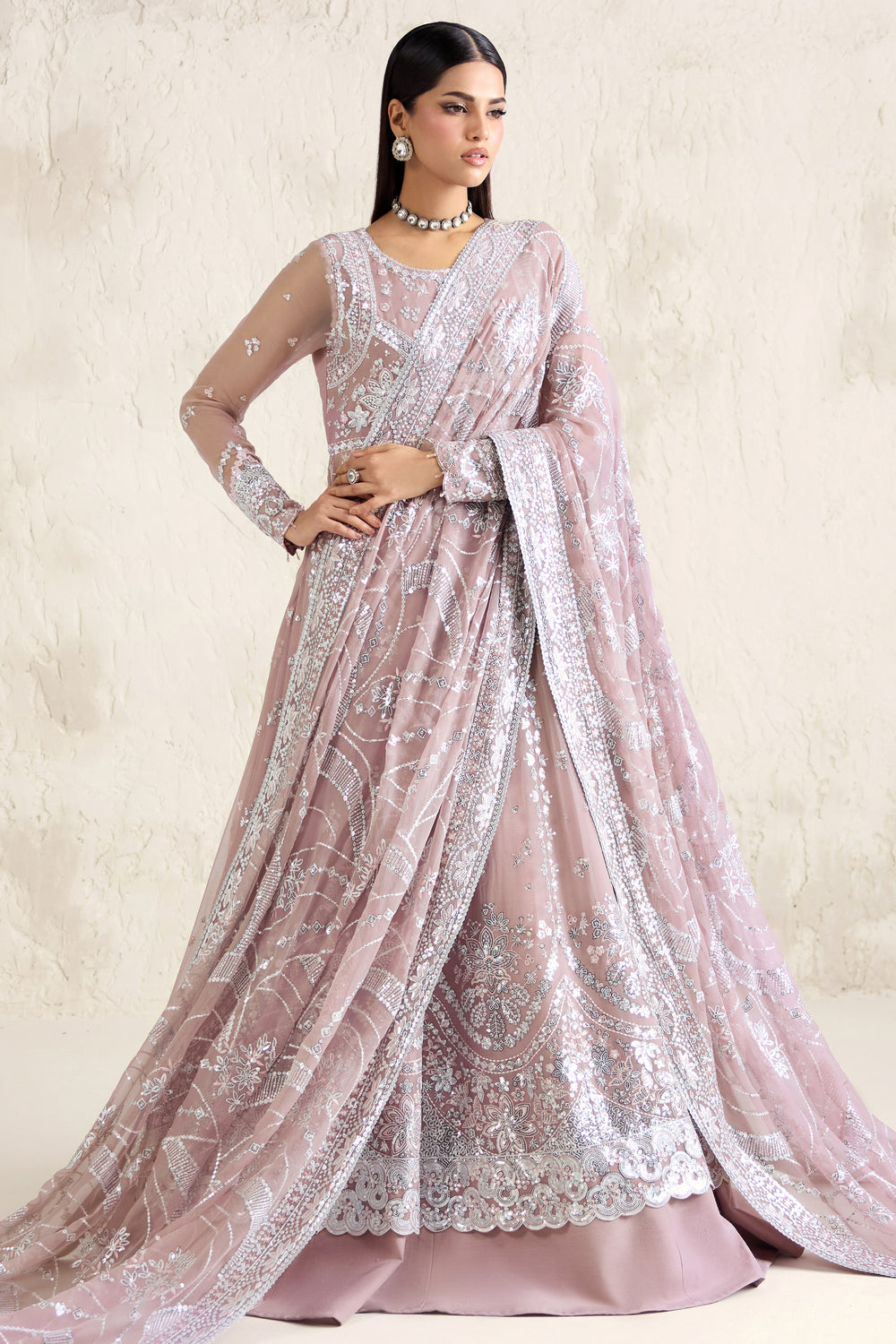 Farasha | Formals 26 | Mauve Pearl - by Libasekhas UK - Registered Vendor of : Farasha - 100% Original Designer Dress