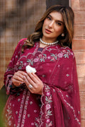 Farasha | Kaavish Lawn 24 | GARNET GLAM - by - Libasekhas UK - Registered Vendor of : Farasha - 100% Original Designer Dresss