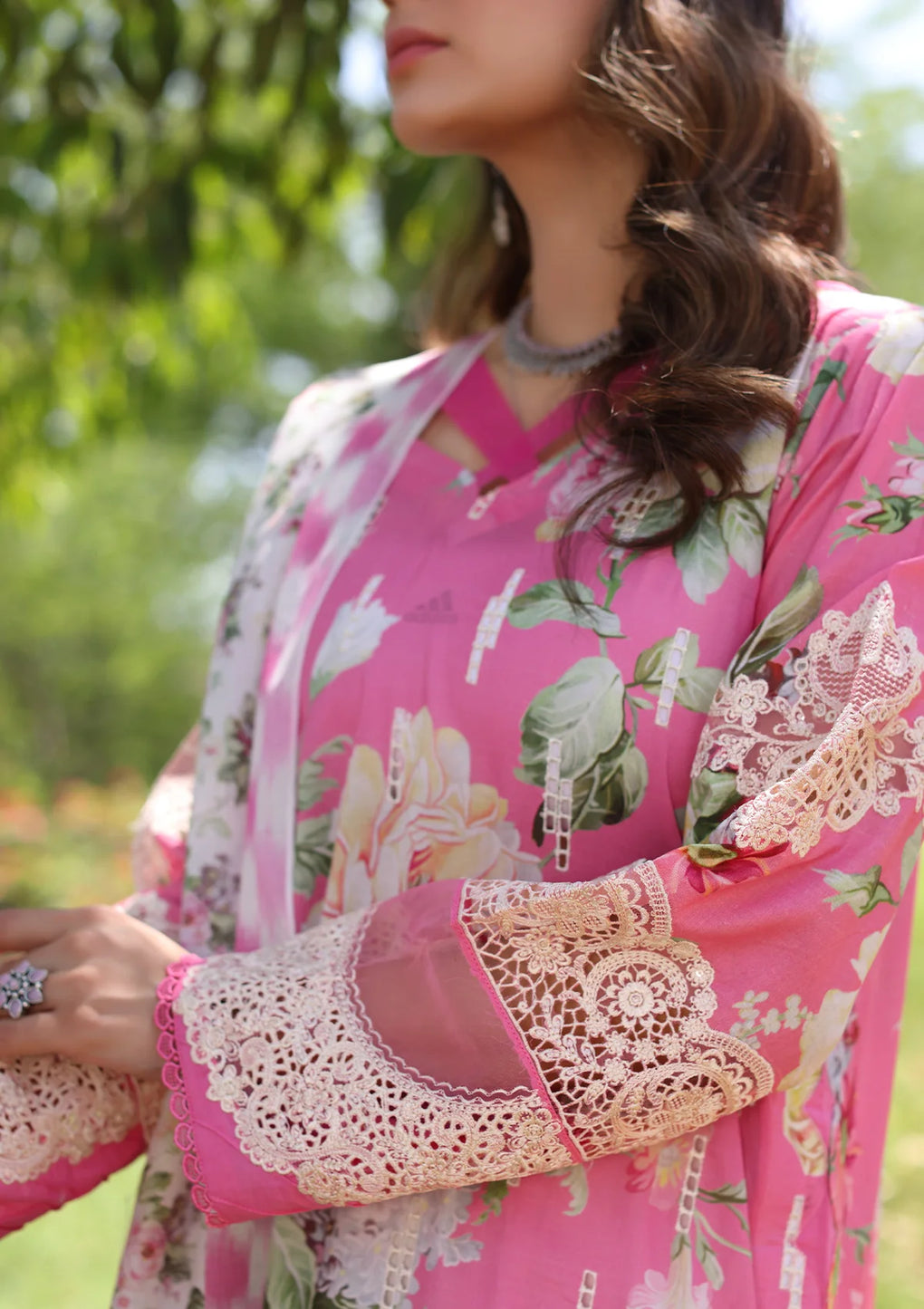 Elaf Premium | Prints Chikankari 24 | 03B PINK MUSE - by - Libasekhas UK - Registered Vendor of : Elaf Premium - 100% Original Designer Dresss