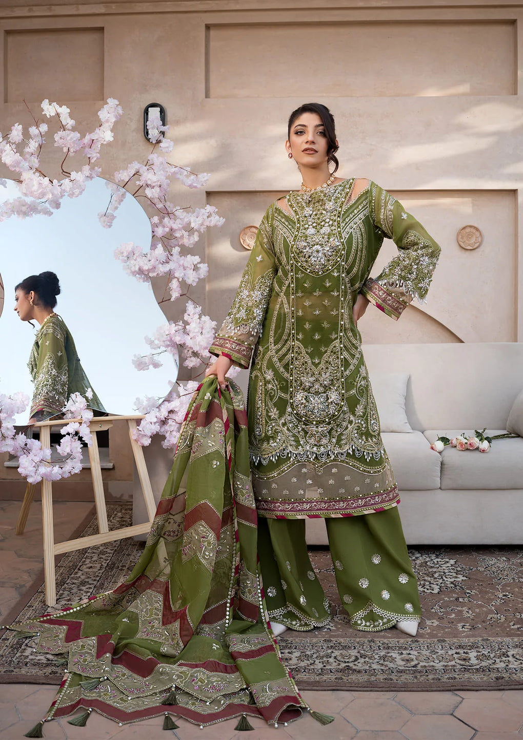 Elaf Premium | Formal Handwork Collection | EFH-08 PARWAANA - by - Libasekhas UK - Registered Vendor of : Elaf Premium - 100% Original Designer Dresss