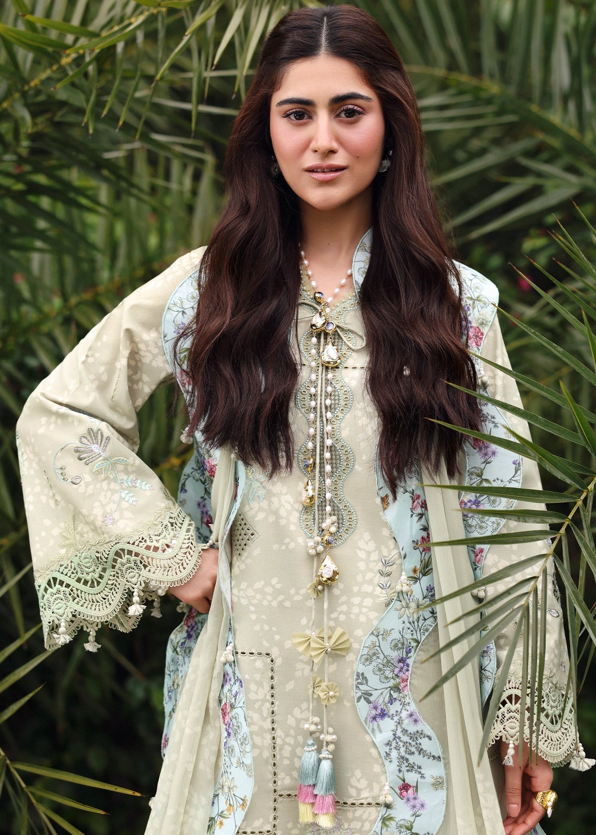 Sardinia | Embroidered Lawn Edit 26 | Monsoon Sage - by Libasekhas UK - Registered Vendor of : Sardinia - 100% Original Designer Dress