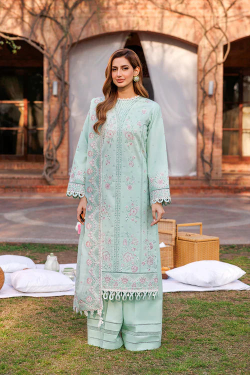 Farasha | Kaavish Lawn 24 | WHISPER MINT - by - Libasekhas UK - Registered Vendor of : Farasha - 100% Original Designer Dresss