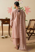 Cross Stitch | Chikankari Lawn 25 | PALE MAUVE - by - Libasekhas UK - Registered Vendor of : Cross Stitch - 100% Original Designer Dresss