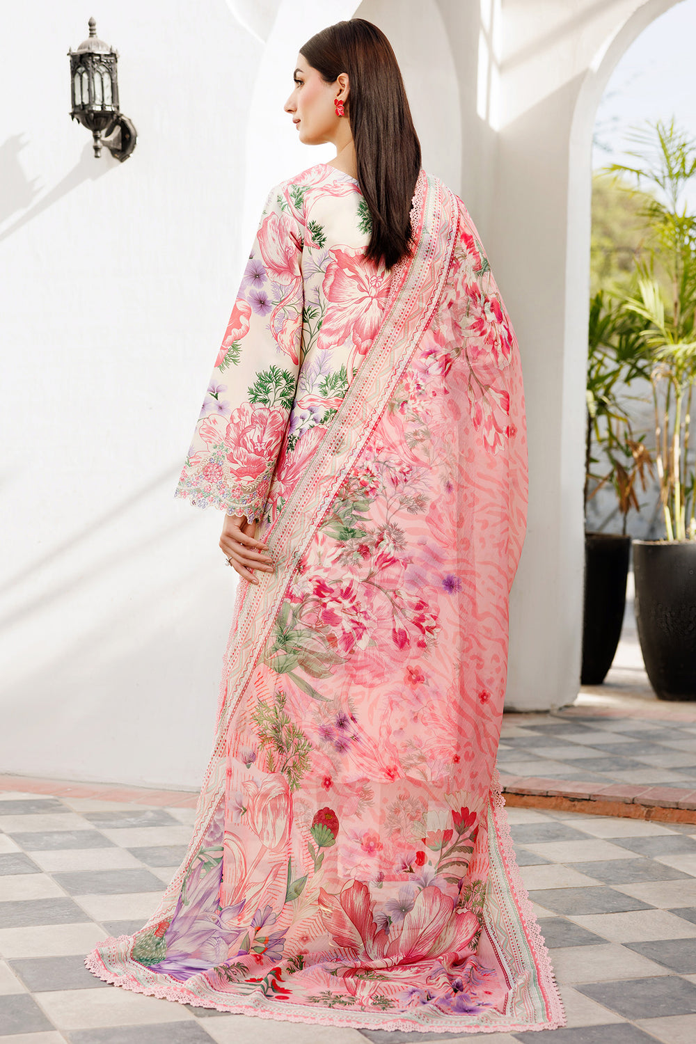 Farasha | Printed Essentials | Ivory Petal - by Libasekhas UK - Registered Vendor of : Farasha - 100% Original Designer Dress