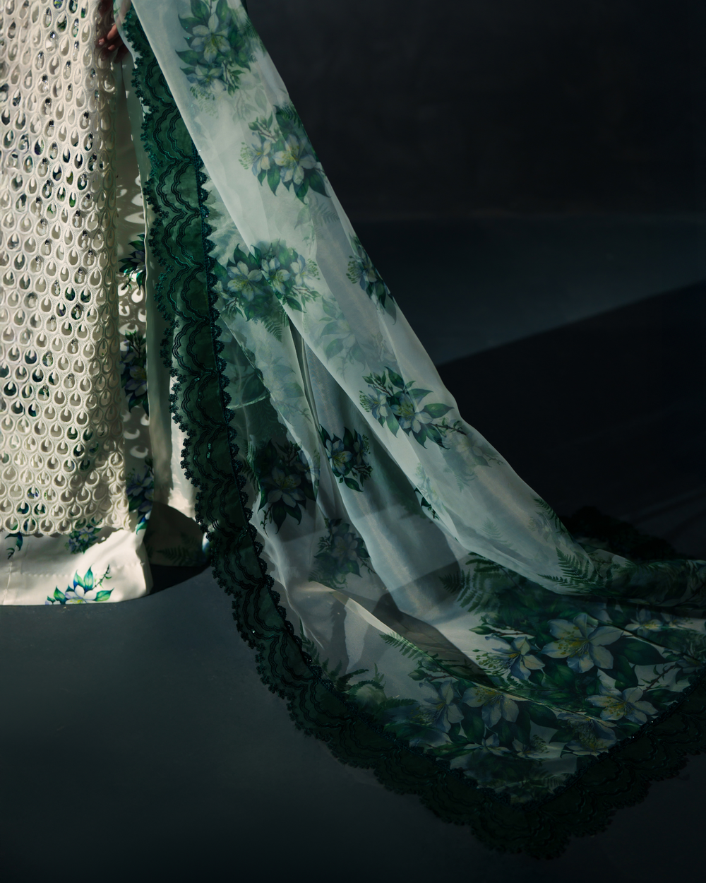 Vasal | Zyra Luxe Pret 26 | Emerald Whisper - by Libasekhas UK - Registered Vendor of : Vasal - 100% Original Designer Dress
