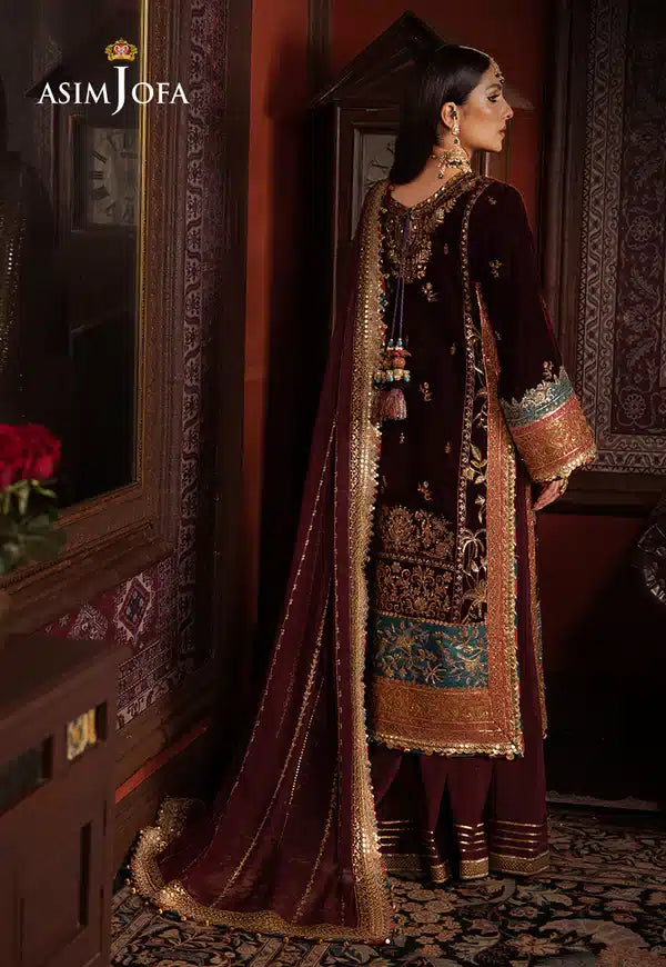 Asim Jofa | Makhmal Wedding Velvet 23 | AJMM-09 - by - Libasekhas UK - Registered Vendor of : Asim Jofa - 100% Original Designer Dresss