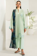 Farasha | Thread Lines Embroidered | Green Meadow - by Libasekhas UK - Registered Vendor of : Farasha - 100% Original Designer Dress