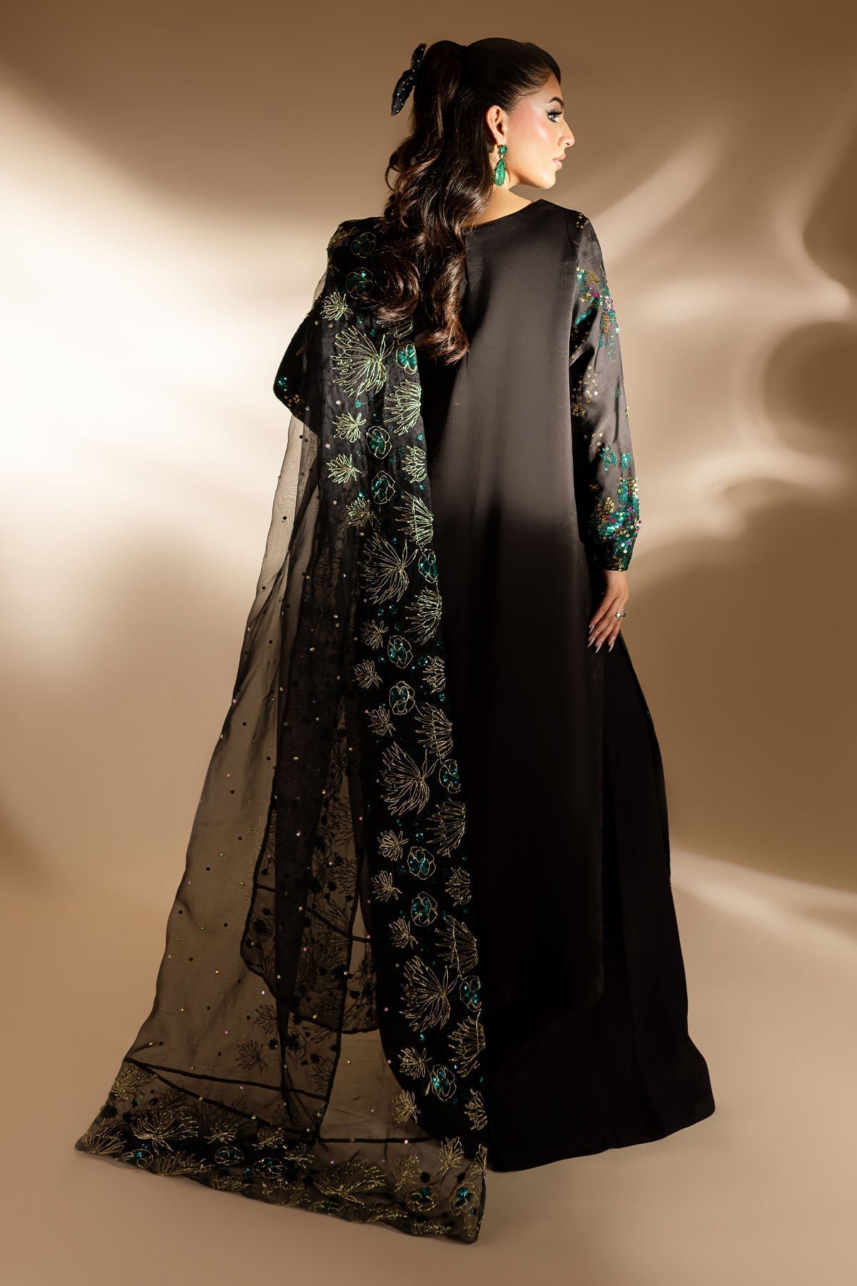 Nureh | Tiny Twinkles | TW-02 GOLDEN STARDUST - by - Libasekhas UK - Registered Vendor of : Nureh - 100% Original Designer Dresss