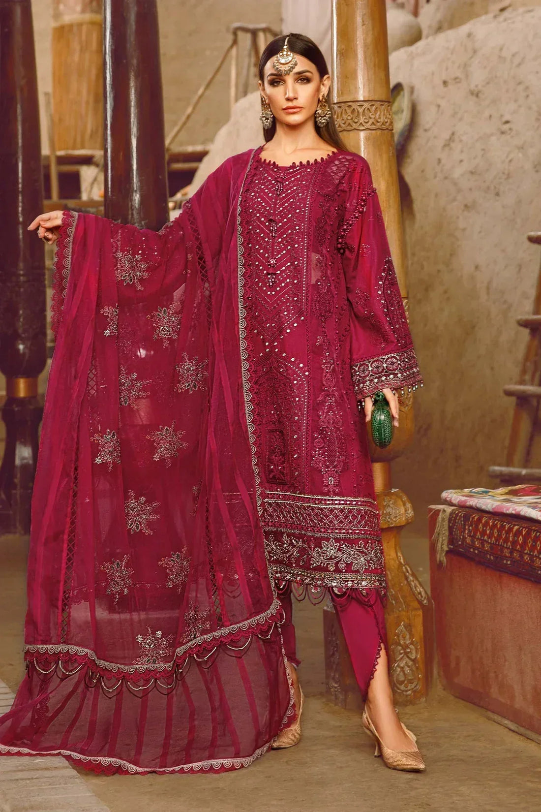 Maria B | Luxury Lawn | D-2311-B - by - Libasekhas UK - Registered Vendor of : Maria B - 100% Original Designer Dresss