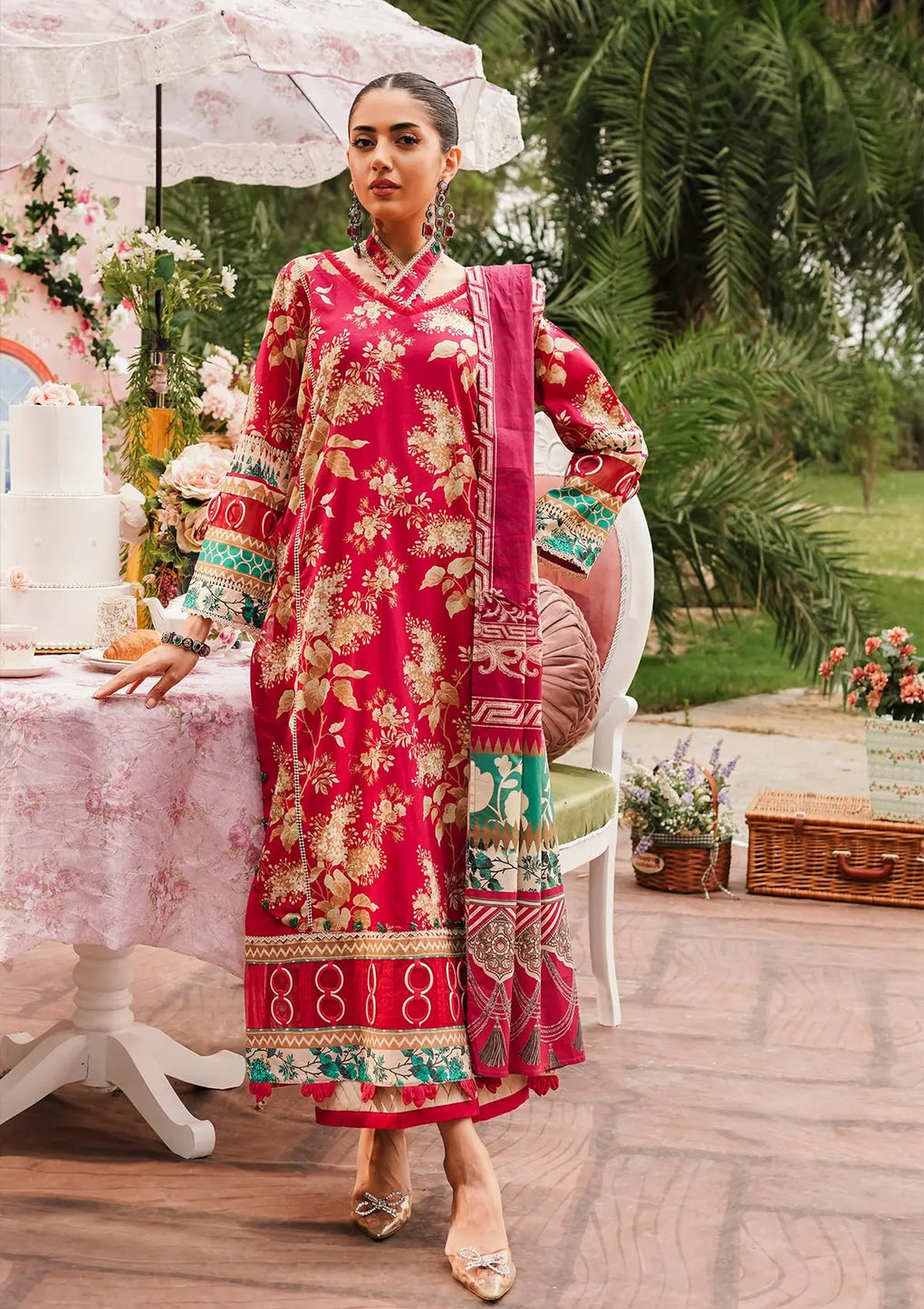 Elaf Premium | Printed Collection 24 | EEP-04A - Flores de Amor - by - Libasekhas UK - Registered Vendor of : Elaf Premium - 100% Original Designer Dresss