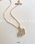 Calligraphy Locket-0009 - by - Libasekhas UK - Registered Vendor of : Zeesy - 100% Original Designer Dresss