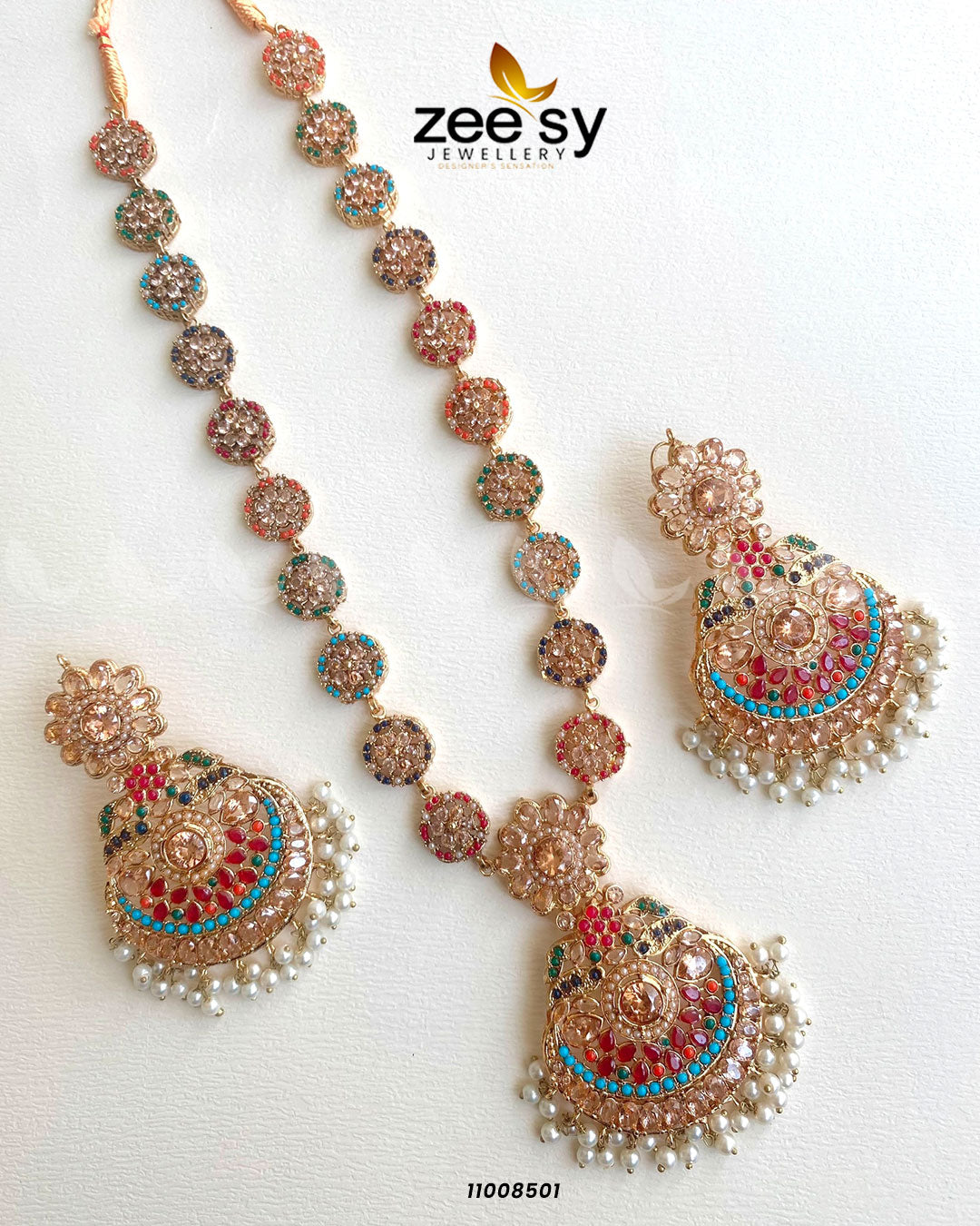 Mala Necklace-0986 - by - Libasekhas UK - Registered Vendor of : Zeesy - 100% Original Designer Dresss