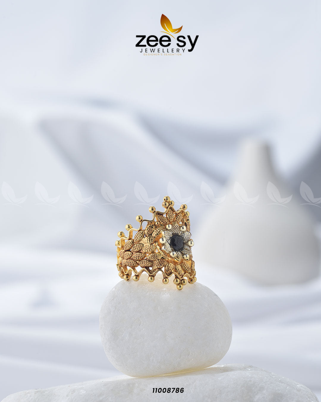 Crown Ring-8290 - by - Libasekhas UK - Registered Vendor of : Zeesy - 100% Original Designer Dresss