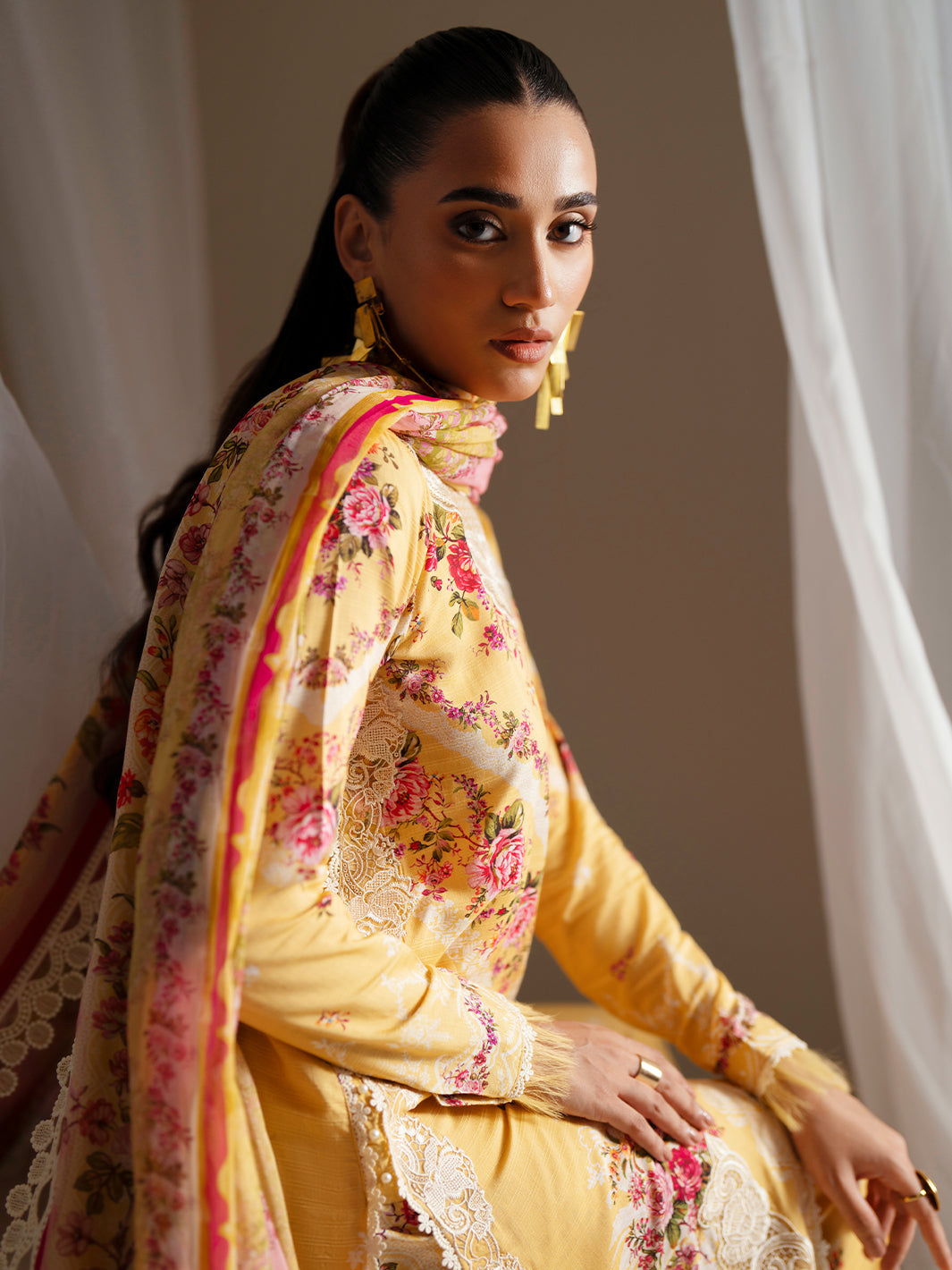 Bin Ilyas | Eres Bonita Viscose 25 | 1101-B - by Libasekhas UK - Registered Vendor of : Bin Ilyas - 100% Original Designer Dress