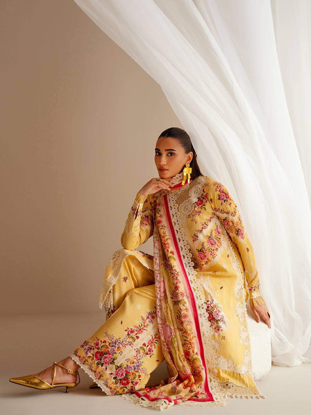 Bin Ilyas | Eres Bonita Viscose 25 | 1101-B - by Libasekhas UK - Registered Vendor of : Bin Ilyas - 100% Original Designer Dress
