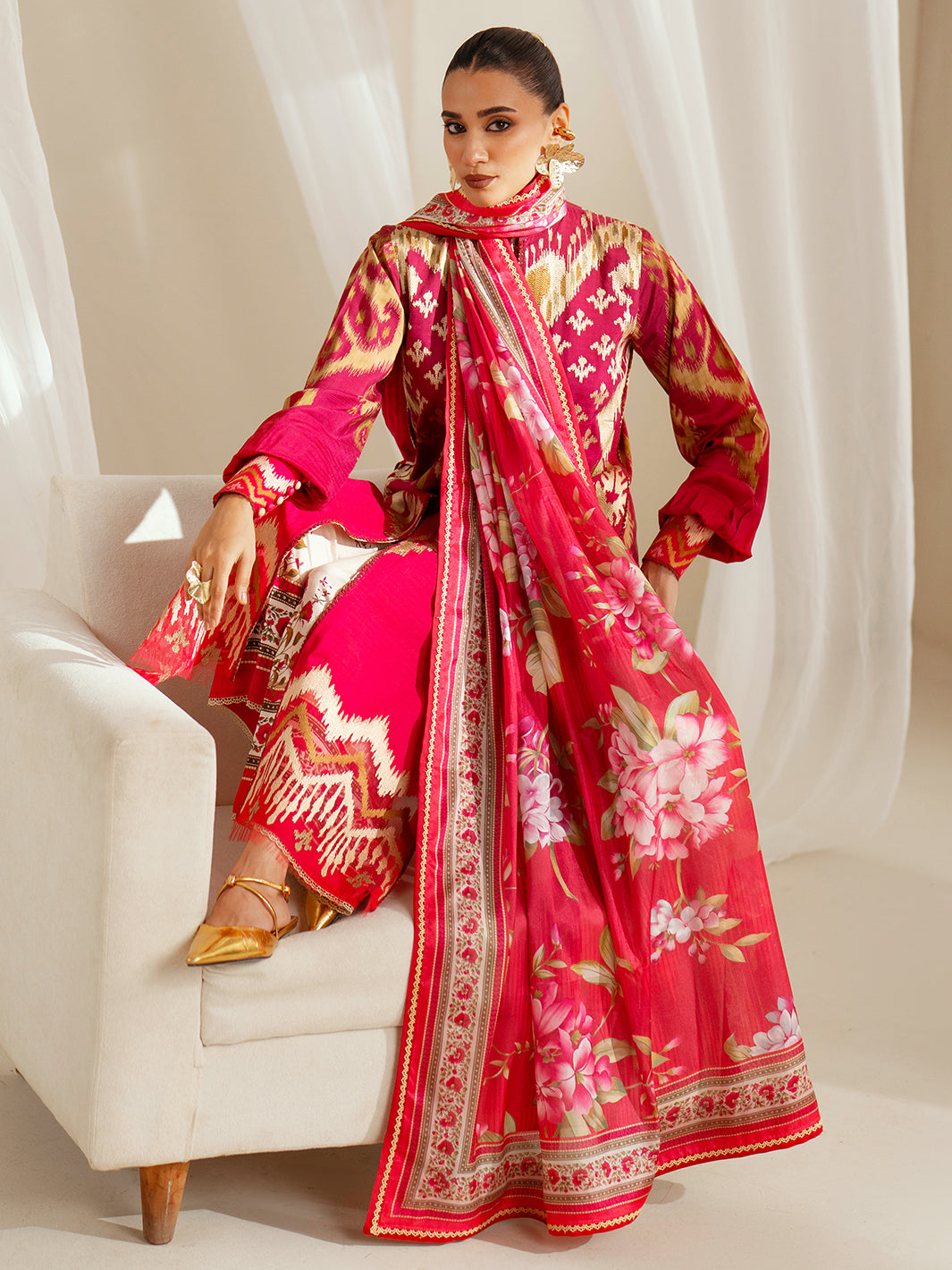 Bin Ilyas | Eres Bonita Viscose 25 | 1102-A - by Libasekhas UK - Registered Vendor of : Bin Ilyas - 100% Original Designer Dress