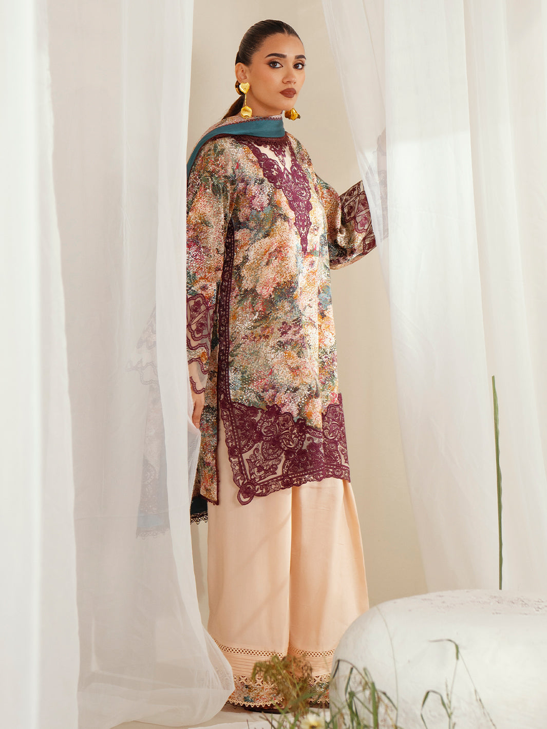 Bin Ilyas | Eres Bonita Viscose 25 | 1104-B - by Libasekhas UK - Registered Vendor of : Bin Ilyas - 100% Original Designer Dress