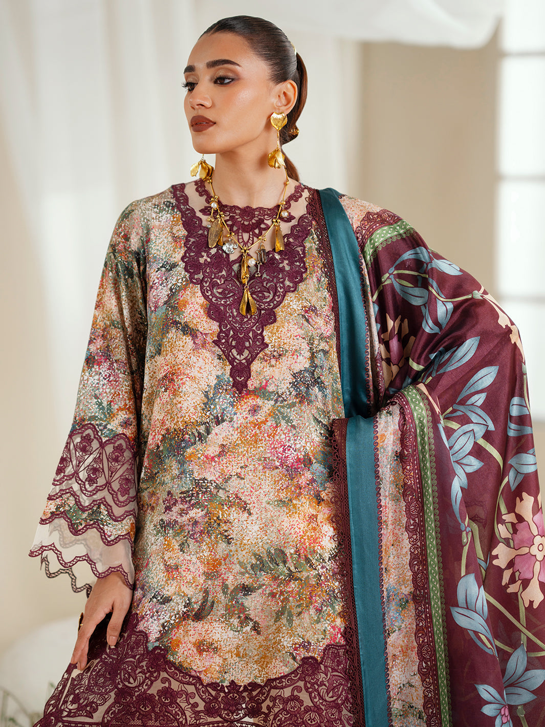 Bin Ilyas | Eres Bonita Viscose 25 | 1104-B - by Libasekhas UK - Registered Vendor of : Bin Ilyas - 100% Original Designer Dress