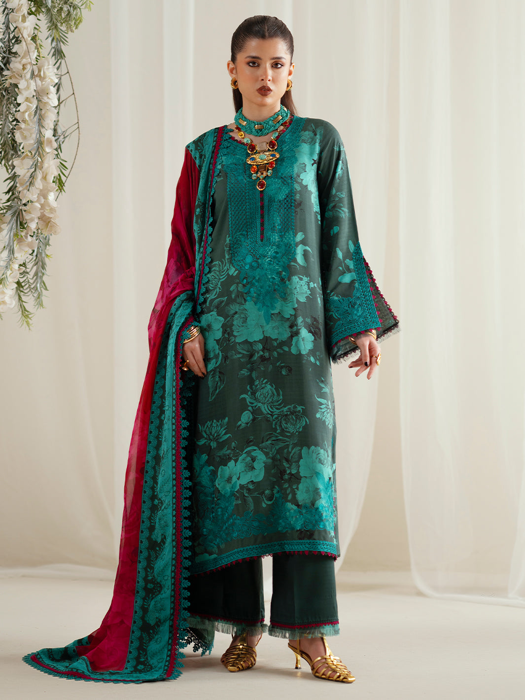Bin Ilyas | Eres Bonita Viscose 25 | 1106-B - by Libasekhas UK - Registered Vendor of : Bin Ilyas - 100% Original Designer Dress