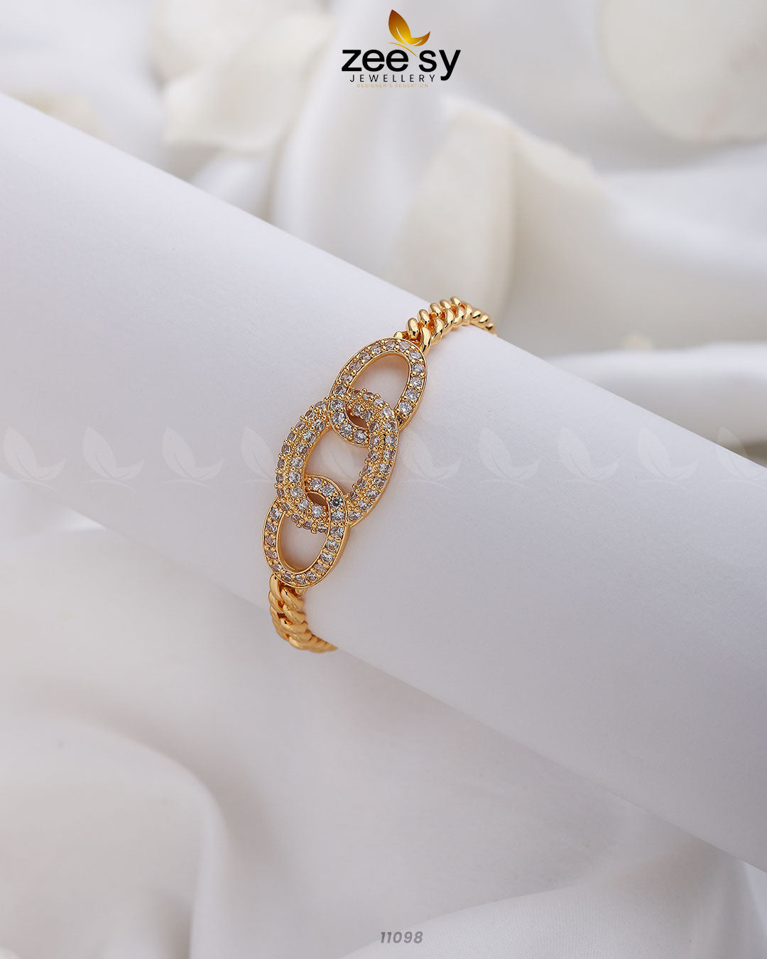 Three Linked Circles Bracelet - by - Libasekhas UK - Registered Vendor of : Zeesy - 100% Original Designer Dresss