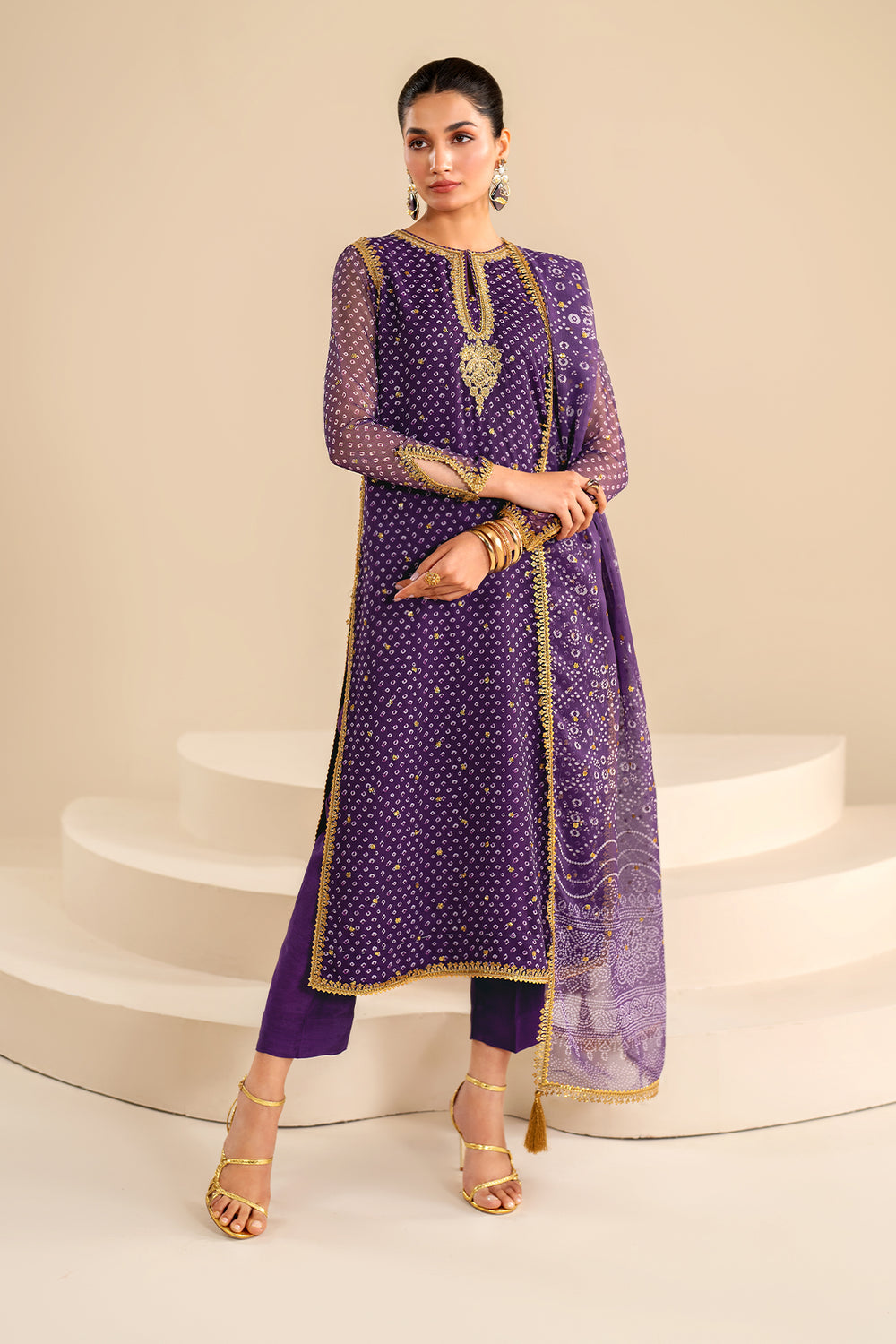 Baroque | Formals Collection | EMBROIDERED CHIFFON UF-625 - by Libasekhas UK - Registered Vendor of : Baroque - 100% Original Designer Dress