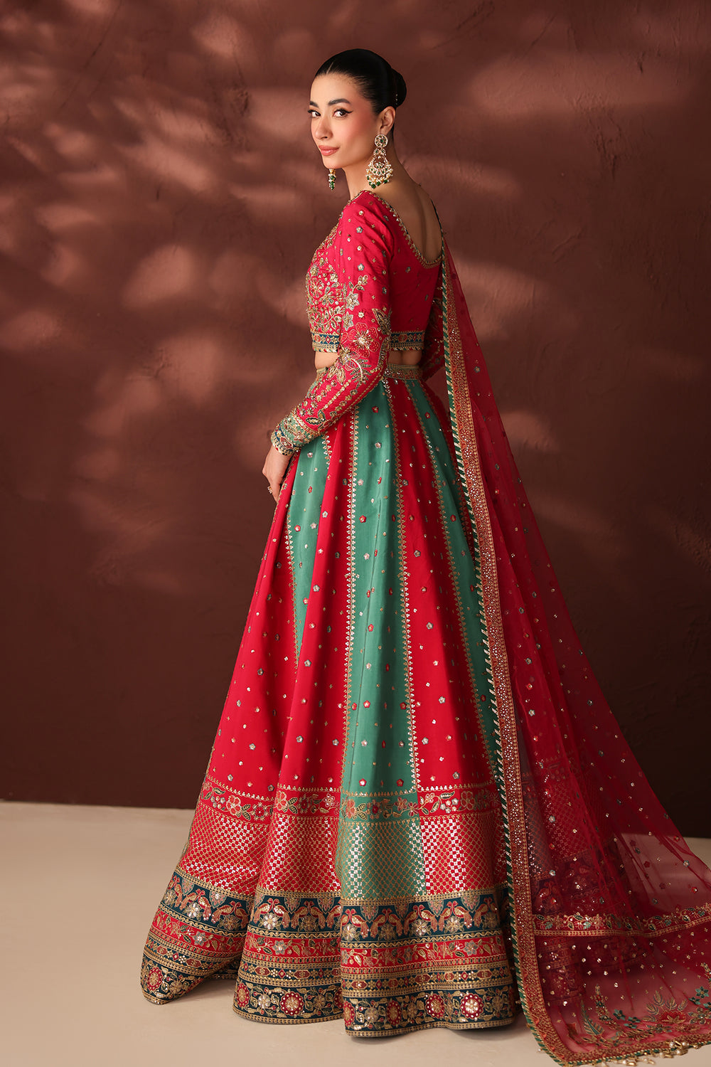 Baroque | Formals Collection | EMBROIDERED SILK UF-4489 - by Libasekhas UK - Registered Vendor of : Baroque - 100% Original Designer Dress