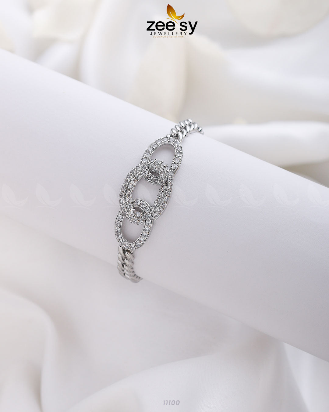 Three Linked Circles Bracelet - by - Libasekhas UK - Registered Vendor of : Zeesy - 100% Original Designer Dresss
