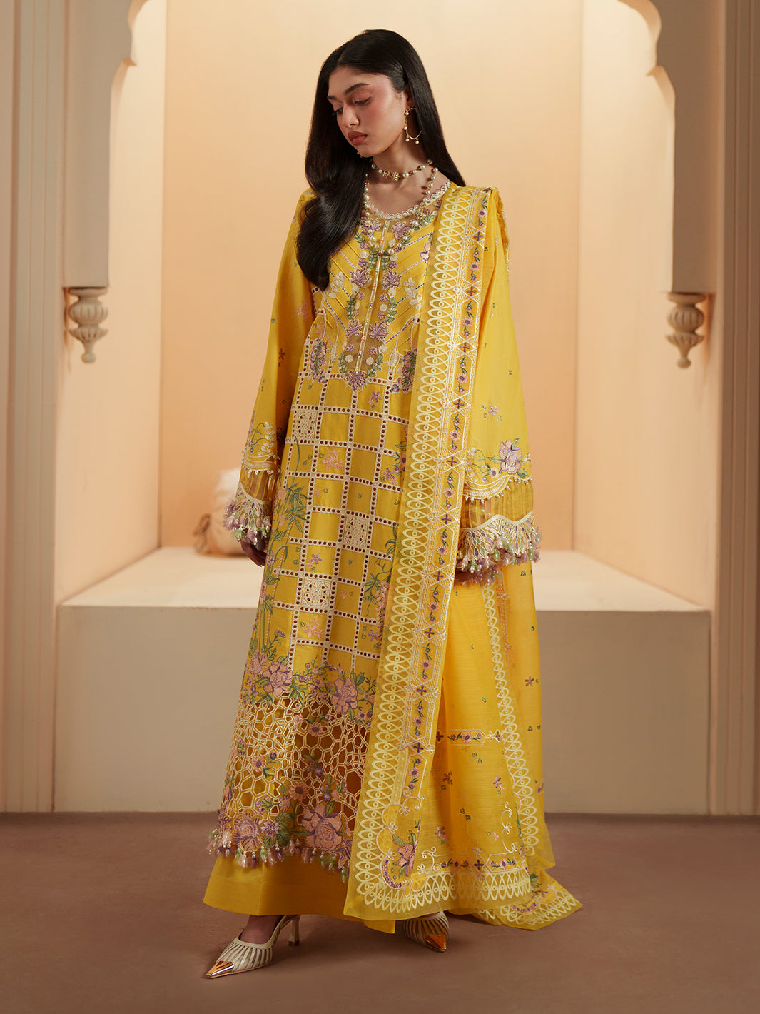 Bin Ilyas | Mashriq Luxury Lawn 26 | D-111-A - by Libasekhas UK - Registered Vendor of : Bin Ilyas - 100% Original Designer Dress