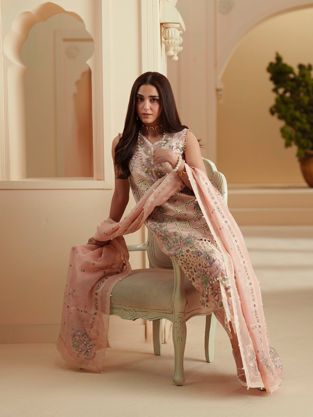 Bin Ilyas | Mashriq Luxury Lawn 26 | D-111-B - by Libasekhas UK - Registered Vendor of : Bin Ilyas - 100% Original Designer Dress