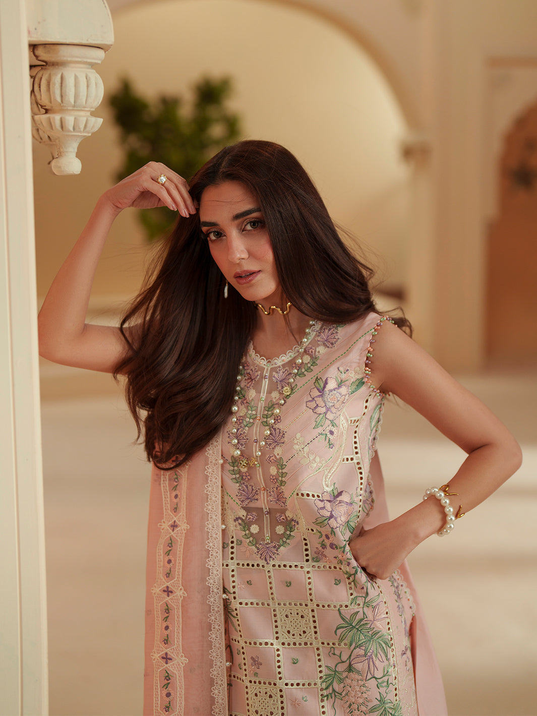 Bin Ilyas | Mashriq Luxury Lawn 26 | D-111-B - by Libasekhas UK - Registered Vendor of : Bin Ilyas - 100% Original Designer Dress