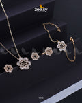 Snowflake Pendant Set - by - Libasekhas UK - Registered Vendor of : Zeesy - 100% Original Designer Dresss