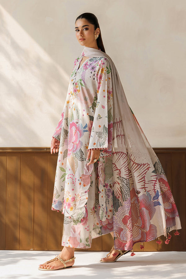 Baroque | Luxury Summer Pret |  UF-4499 - by Libasekhas UK - Registered Vendor of : Baroque - 100% Original Designer Dress