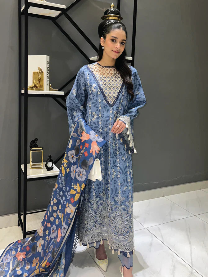 Faiza Faisal | Maya Luxury Lawn | Gamze - by - Libasekhas UK - Registered Vendor of : Faiza Faisal - 100% Original Designer Dresss
