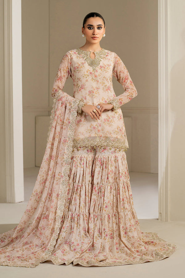 Baroque | Formals Collection | EMBROIDERED CHIFFON UF-4164 - by Libasekhas UK - Registered Vendor of : Baroque - 100% Original Designer Dress