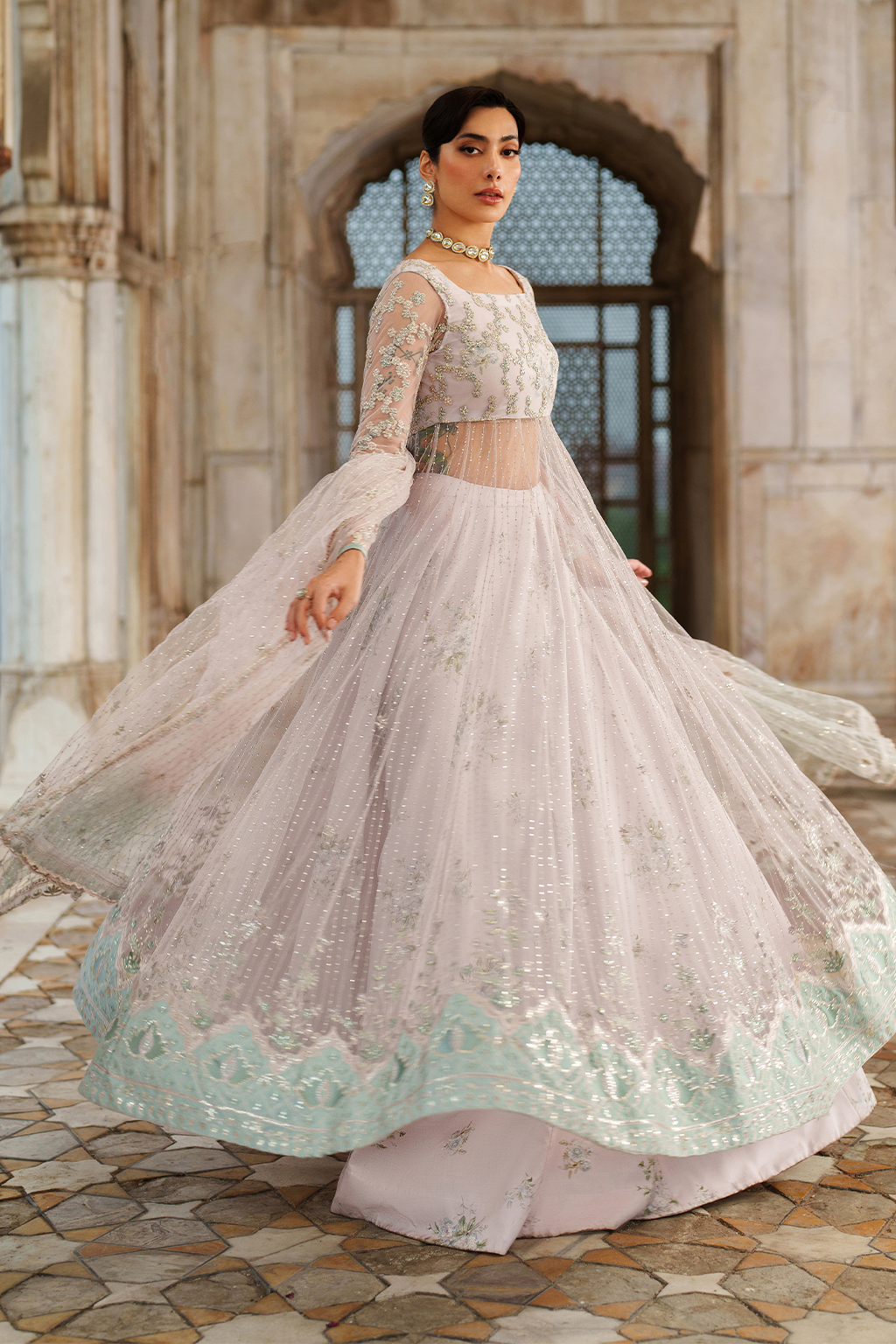 Iznik | Festive Formal | UE-552 Embroidered Net - by Libasekhas UK - Registered Vendor of : Iznik - 100% Original Designer Dress
