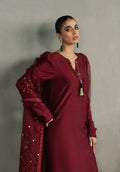 Zarqash | Silk Edit | ZQS 018 ROSE ROUGE - by - Libasekhas UK - Registered Vendor of : Zarqash - 100% Original Designer Dresss