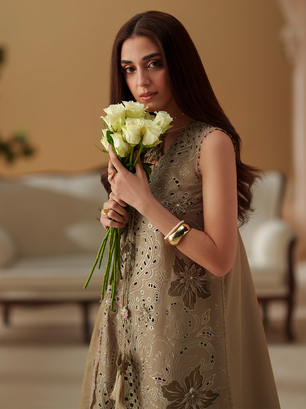 Bin Ilyas | Mashriq Luxury Lawn 26 | D-113-A - by Libasekhas UK - Registered Vendor of : Bin Ilyas - 100% Original Designer Dress