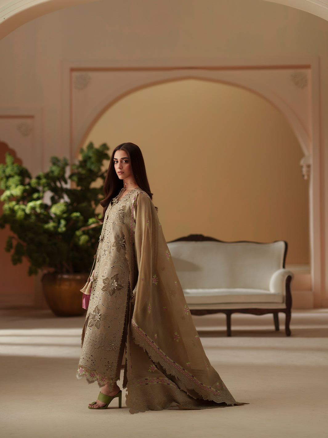 Bin Ilyas | Mashriq Luxury Lawn 26 | D-113-A - by Libasekhas UK - Registered Vendor of : Bin Ilyas - 100% Original Designer Dress