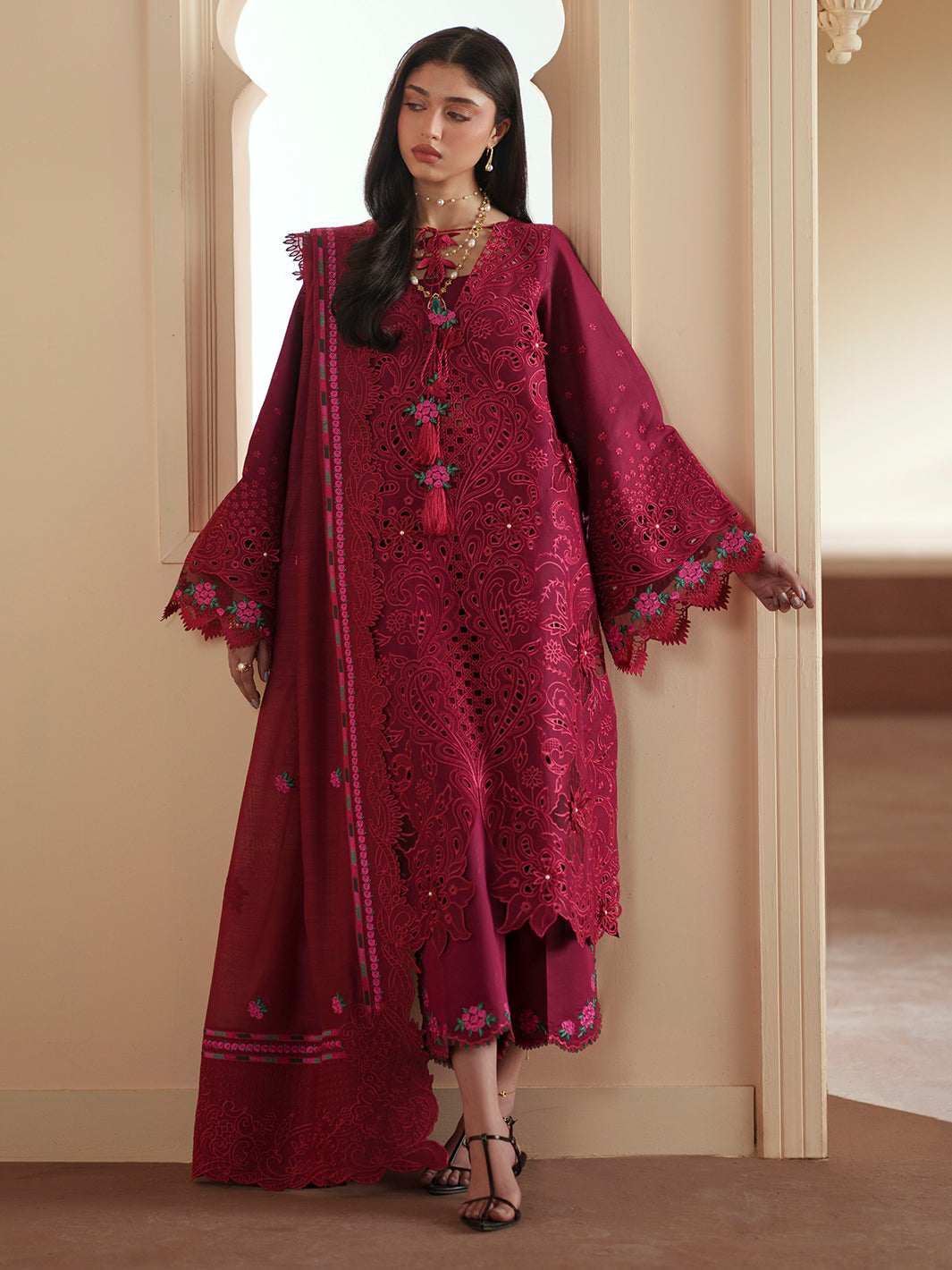 Bin Ilyas | Mashriq Luxury Lawn 26 | D-113-B - by Libasekhas UK - Registered Vendor of : Bin Ilyas - 100% Original Designer Dress