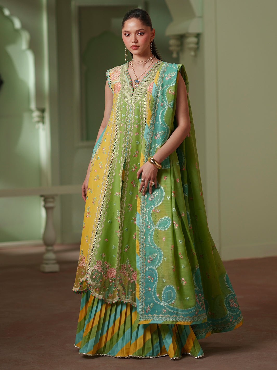 Bin Ilyas | Mashriq Luxury Lawn 26 | D-114-A - by Libasekhas UK - Registered Vendor of : Bin Ilyas - 100% Original Designer Dress