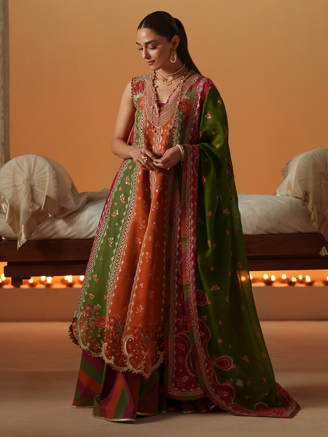 Bin Ilyas | Mashriq Luxury Lawn 26 | D-114-B - by Libasekhas UK - Registered Vendor of : Bin Ilyas - 100% Original Designer Dress