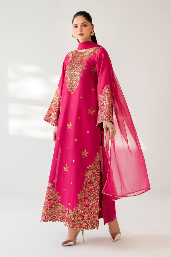 Baroque | Luxury Pret 25 | EMBROIDERED RAW SILK PR-1165 - by Libasekhas UK - Registered Vendor of : Baroque - 100% Original Designer Dress