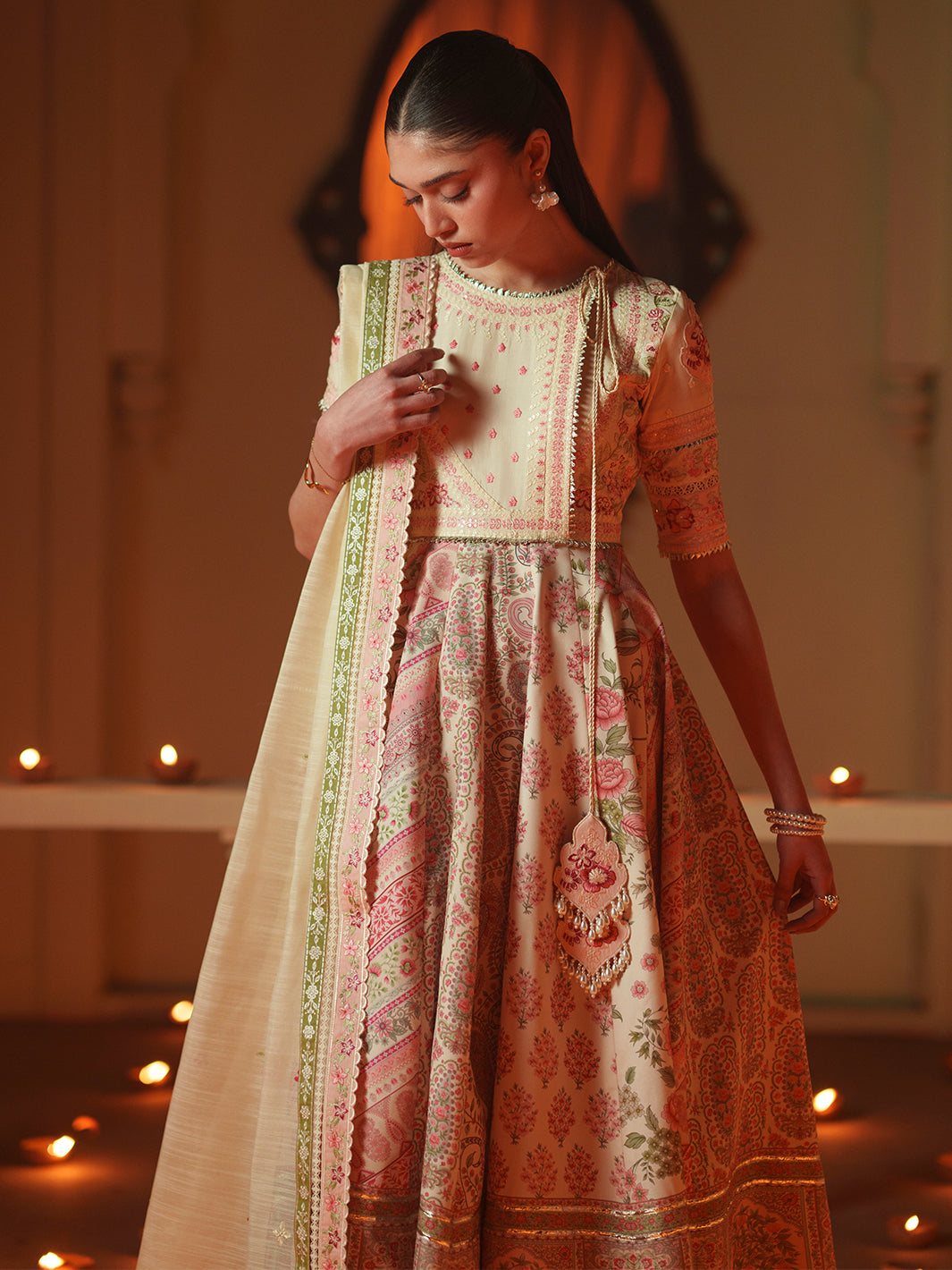 Bin Ilyas | Mashriq Luxury Lawn 26 | D-115-A - by Libasekhas UK - Registered Vendor of : Bin Ilyas - 100% Original Designer Dress