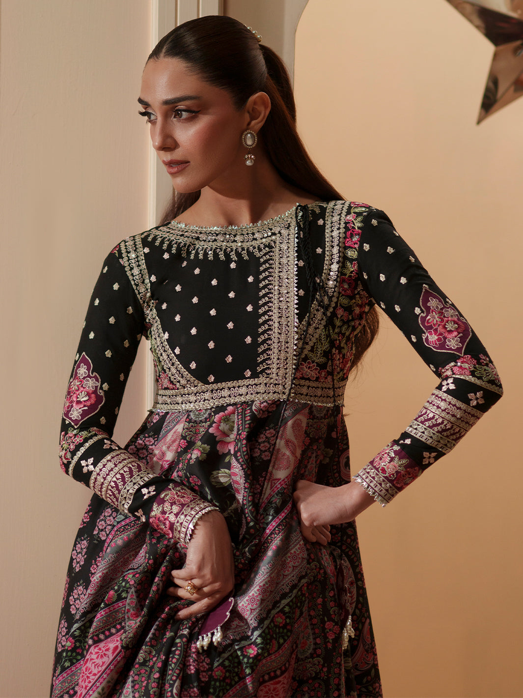 Bin Ilyas | Mashriq Luxury Lawn 26 | D-115-B - by Libasekhas UK - Registered Vendor of : Bin Ilyas - 100% Original Designer Dress