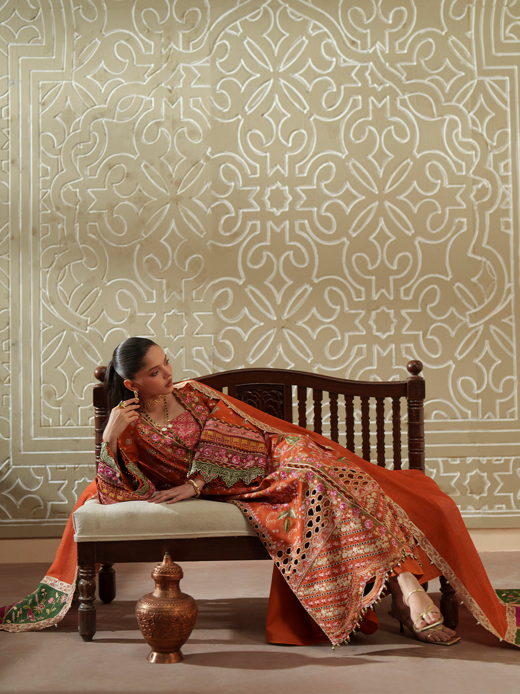 Bin Ilyas | Mashriq Luxury Lawn 26 | D-116-A - by Libasekhas UK - Registered Vendor of : Bin Ilyas - 100% Original Designer Dress