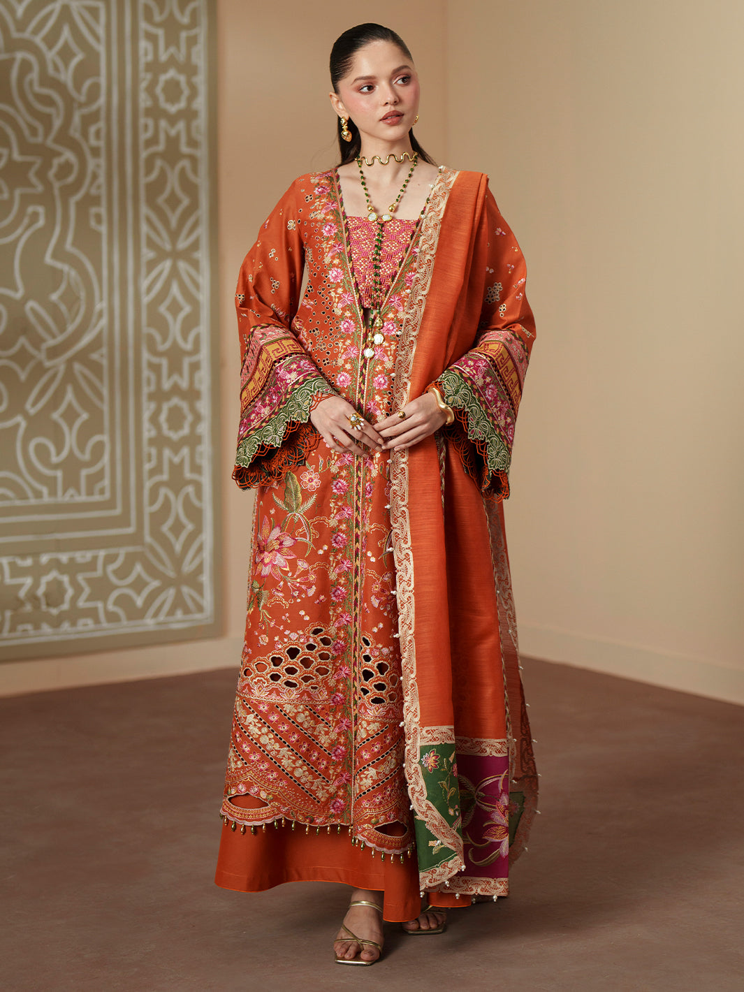 Bin Ilyas | Mashriq Luxury Lawn 26 | D-116-A - by Libasekhas UK - Registered Vendor of : Bin Ilyas - 100% Original Designer Dress