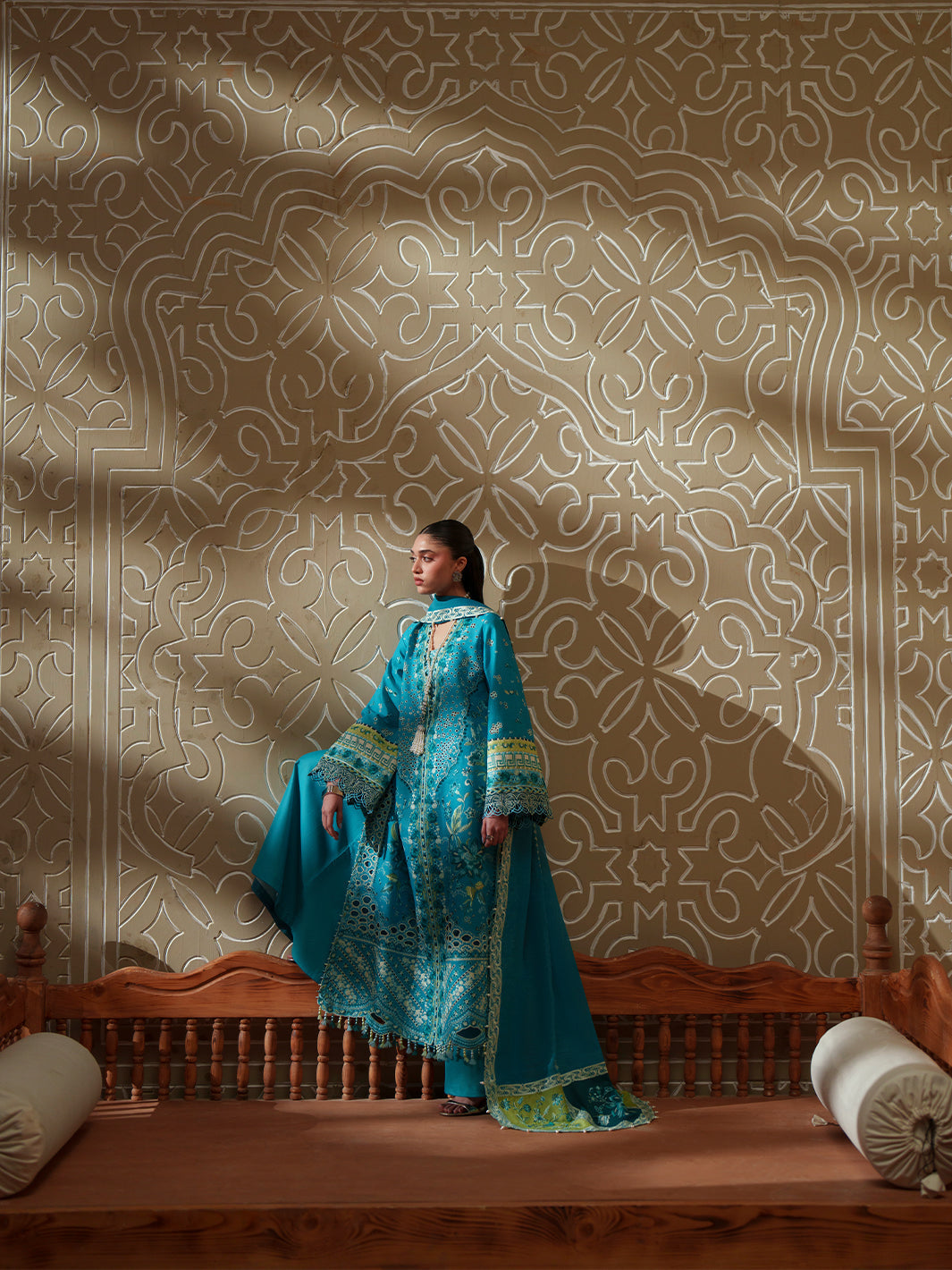Bin Ilyas | Mashriq Luxury Lawn 26 | D-116-B - by Libasekhas UK - Registered Vendor of : Bin Ilyas - 100% Original Designer Dress